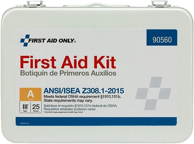 Alt view image 10 of 12 - First Aid Only ANSI Class A 25 Person Bulk First Aid Kit for 25 People 89 Pieces 90560