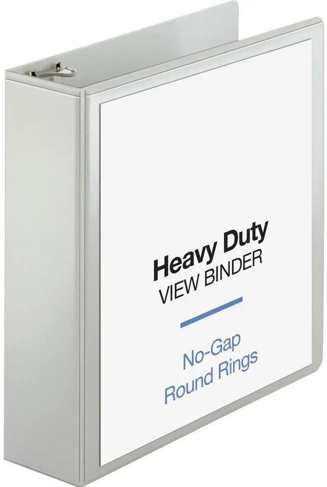 Main image of Business Source View Binder Round Ring 3" Cap Letter-size White 19751