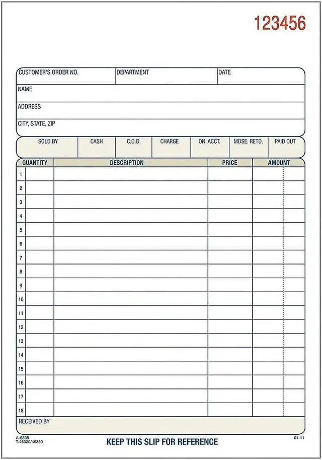 Alt view image 15 of 17 - Adams Carbonless Sales Order Books - 50 Sheet(s) - 3 Part - Carbonless - 8.43" x 5.56" Sheet Size - Assorted - 1Each