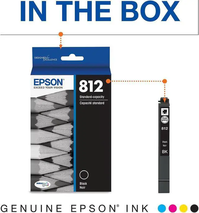 Alt view image 5 of 8 - Epson T812120S (T812) DURABrite Ultra Ink, 350 Page-Yield, Black