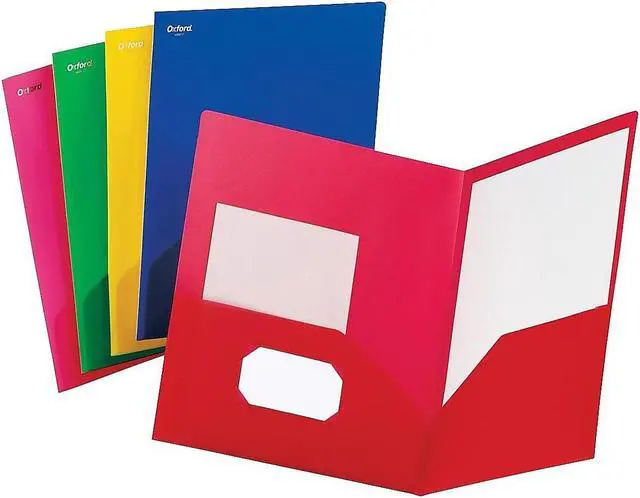 Alt view image 4 of 5 - Oxford 99810 Fashion PolyPort Twin-Pocket Portfolio, Polypropylene, Blue/Green/Red/Yellow