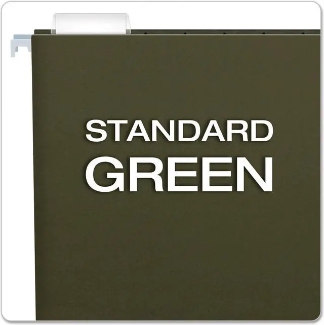 Alt view image 11 of 15 - Pendaflex Essentials Colored Hanging Folders 1/5 Tab Legal Standard Green 25/Box 81622
