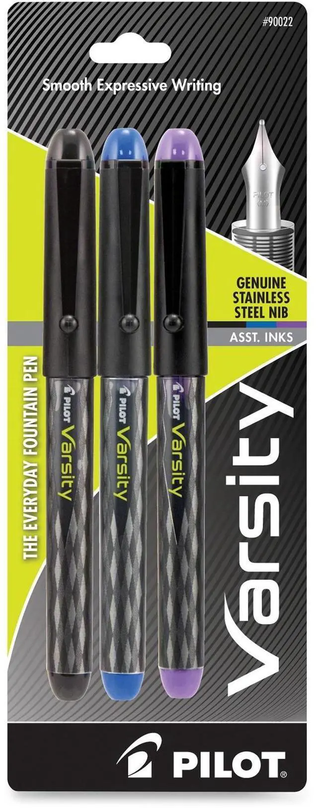 Alt view image 9 of 9 - Pilot Fountain Pen Liquid Ink Disposable Medium 3/PK AST 90022