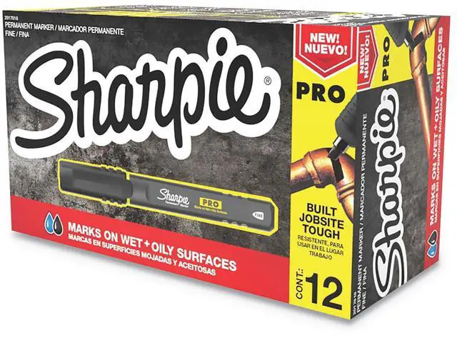 Alt view image 2 of 15 - Pro Permanent Marker, Fine Bullet Tip, Black, Dozen 2017818