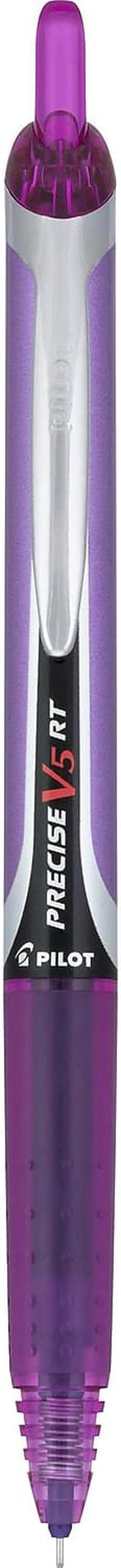 Alt view image 11 of 13 - Pilot Precise V5RT Retractable Roller Ball Pen Purple Ink .5mm 26066