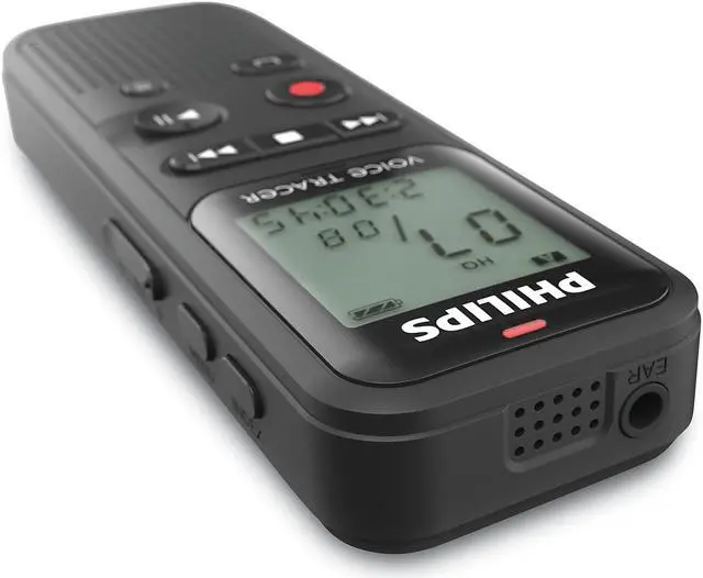 Alt view image 5 of 7 - Philips Voice Tracer DVT1160 Audio Recorder 8 GB Gray