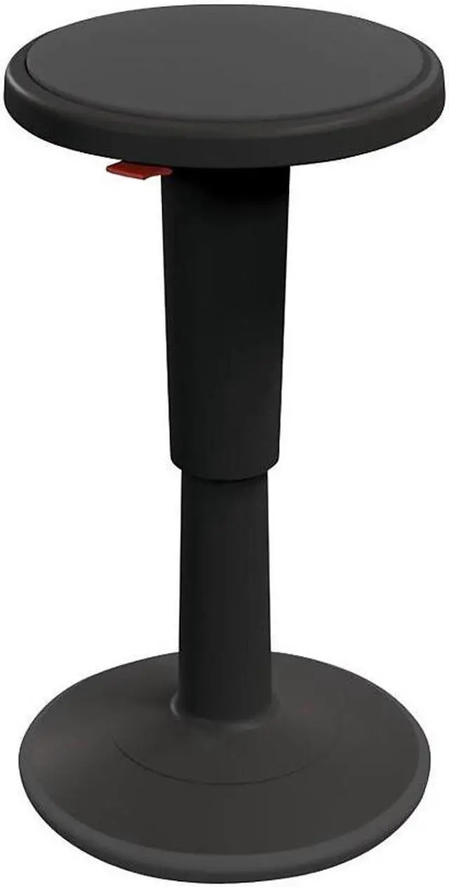 Alt view image 2 of 2 - MooreCo Hierarchy Grow Stool - Tall - Backless - Supports Up to 250 lbs - 17" to 24" Seat Height - Black Seat, Black Base - 50970-BLACK