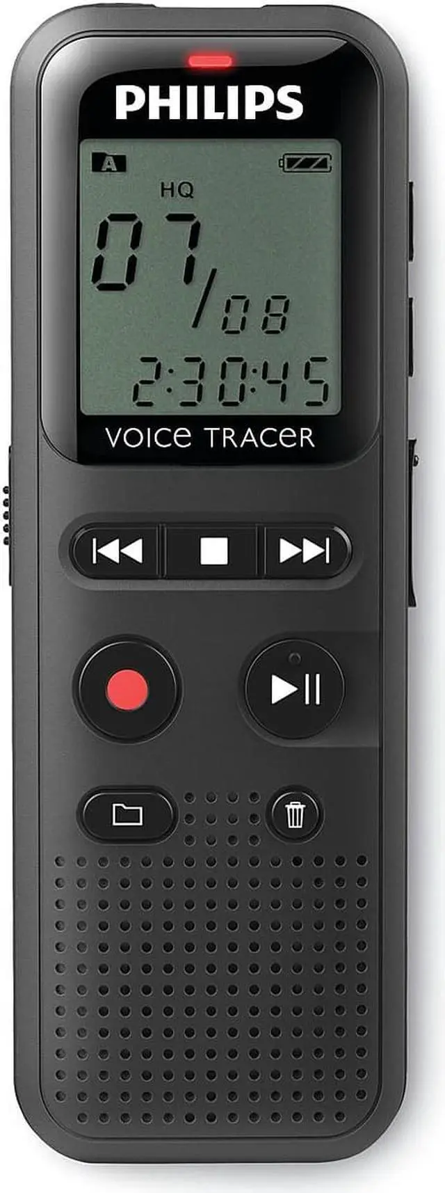 Alt view image 7 of 7 - Philips Voice Tracer DVT1160 Audio Recorder 8 GB Gray