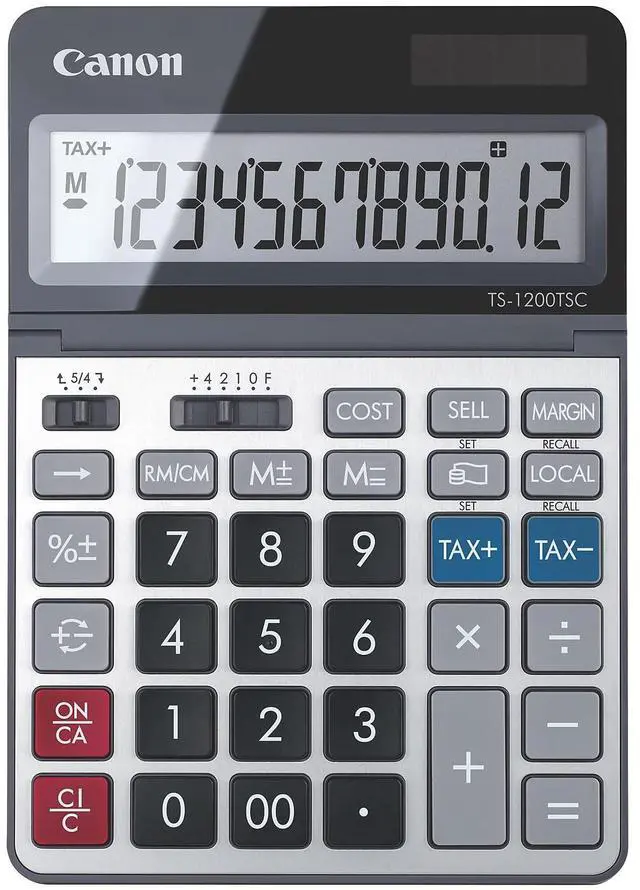 Alt view image 2 of 6 - Canon TS-1200TSC 12-Digit Desktop Calculator