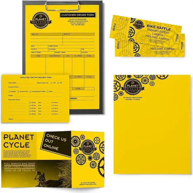 Alt view image 5 of 5 - NEENAH PAPER Color Paper 24lb 8 1/2 x 11 Sunburst Yellow 500 Sheets 22591