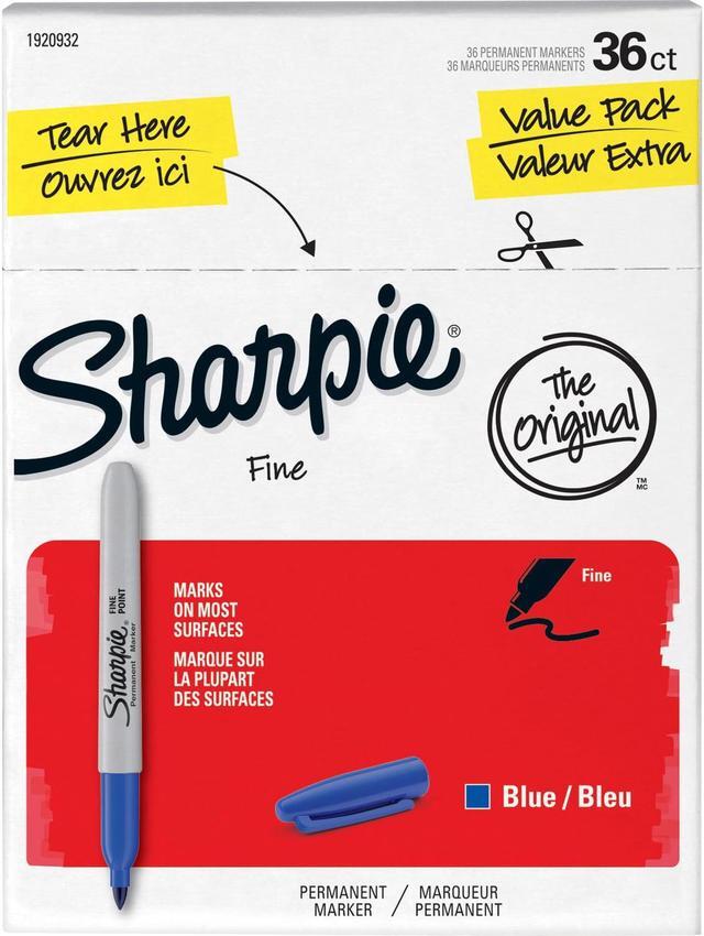 Main image of Sharpie Fine Point Permanent Marker Blue 36/Pack 1920932