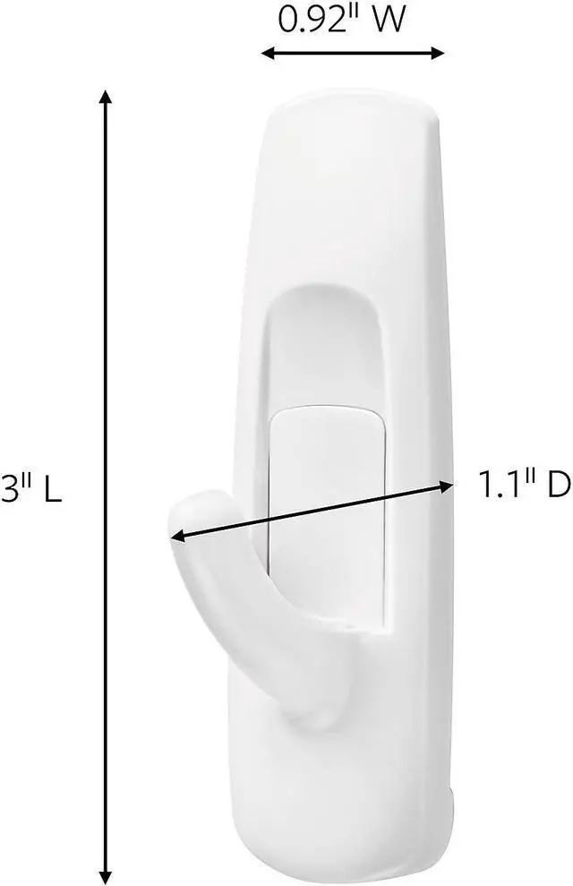 Alt view image 18 of 20 - 3M Utility Hooks Damage-free 3 lb Cap Medium 37/BX White 17001S37NA