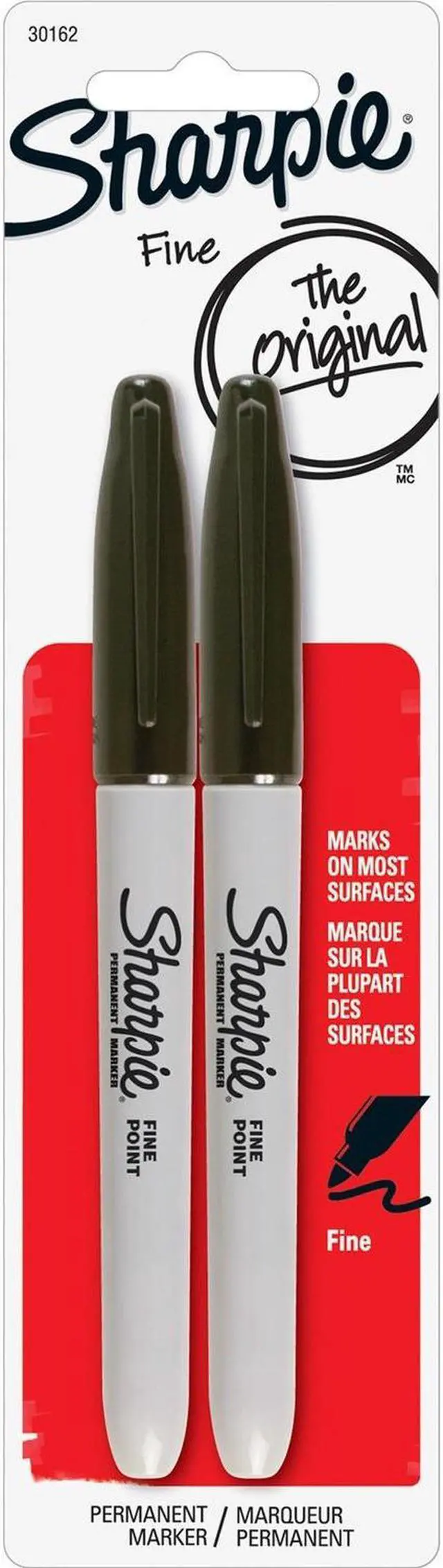 Alt view image 5 of 5 - Sharpie Permanent Marker Fine Point 2/PK Black 30162PP