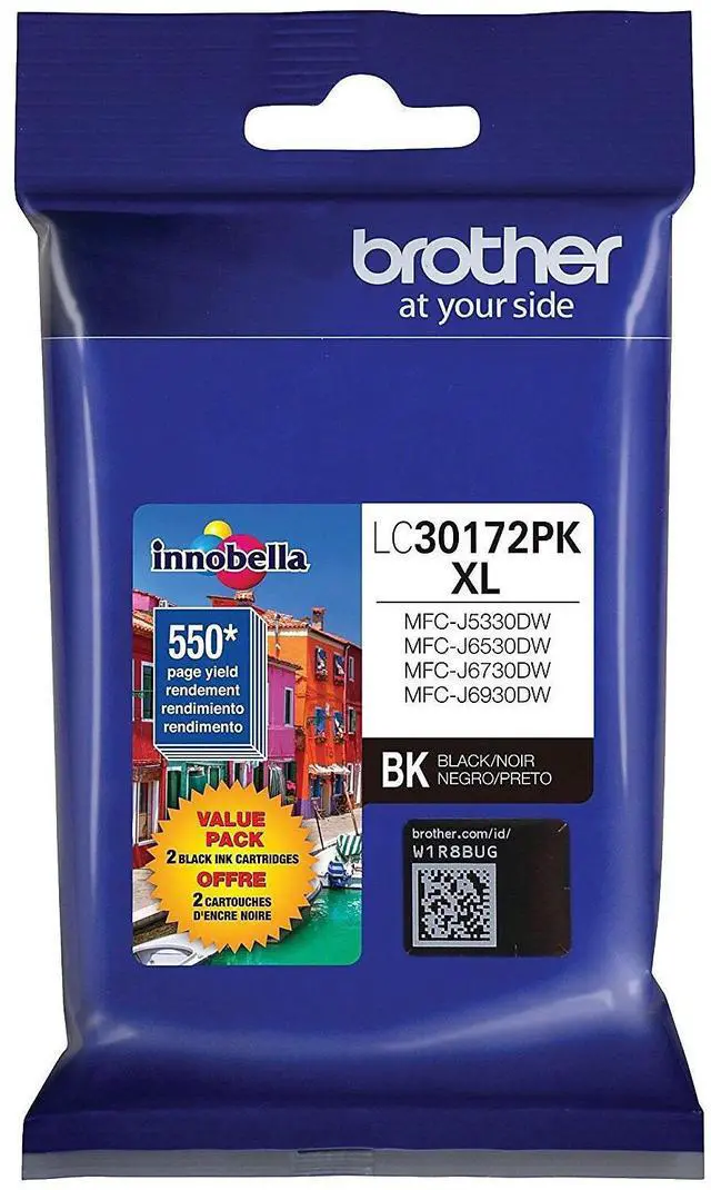 Alt view image 12 of 13 - Brother LC30172PK High Yield Ink Cartridge - Dual Pack - Black