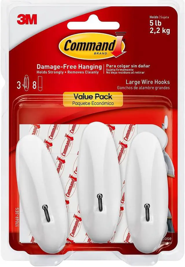Main image of Command Large Wire Hook 3/Pack (17069-3ES) 170693ES