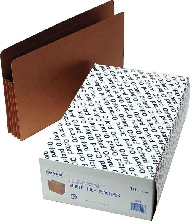 Alt view image 3 of 15 - Pendaflex Heavy-Duty End Tab File Pockets Straight Cut 1 Pocket Legal Brown 95545