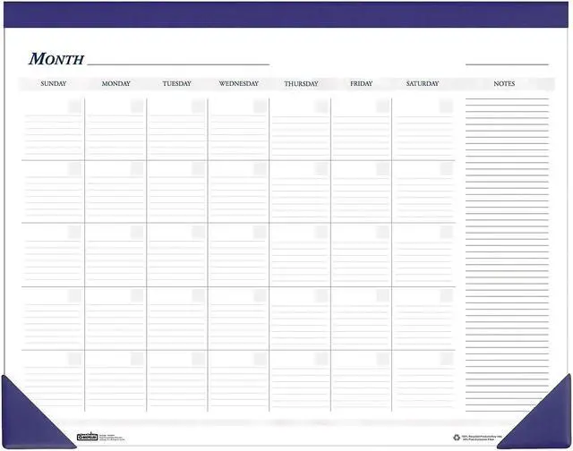 Alt view image 7 of 8 - Nondated Desk Pad Calendar, 22 x 17, Blue 464