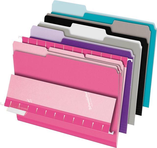 Alt view image 9 of 9 - Pendaflex Interior File Folders 1/3 Cut Top Tab Letter Pastel Assortment 100/Box 421013ASST2