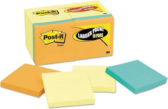 Main image of Post-It Notes Pad,Value Pack,3x3,Ast 654144B