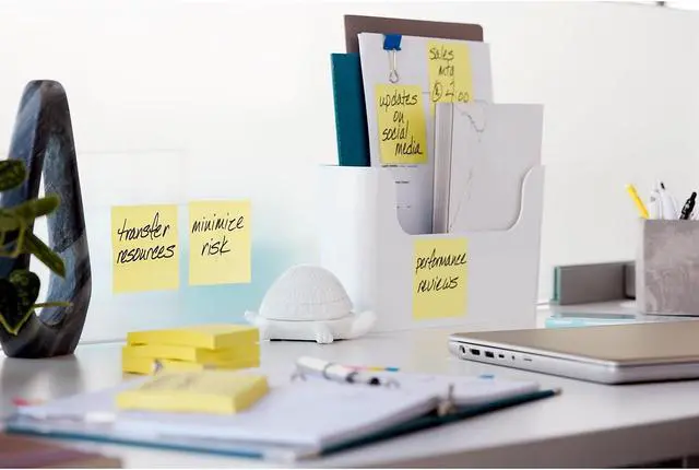 Alt view image 9 of 13 - Post-it® Steel Top Pop-Up Dispenser - 3" x 3" Note - 45 Sheet Note Capacity - White MMMSTL330WH