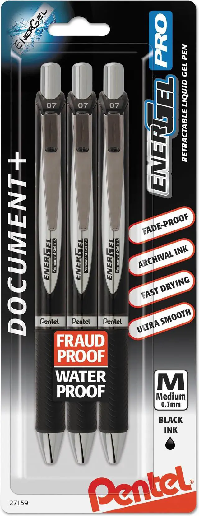Alt view image 8 of 8 - Pentel BLP77BP3A Pen, Medium Point, PRO, 3/PK, Black