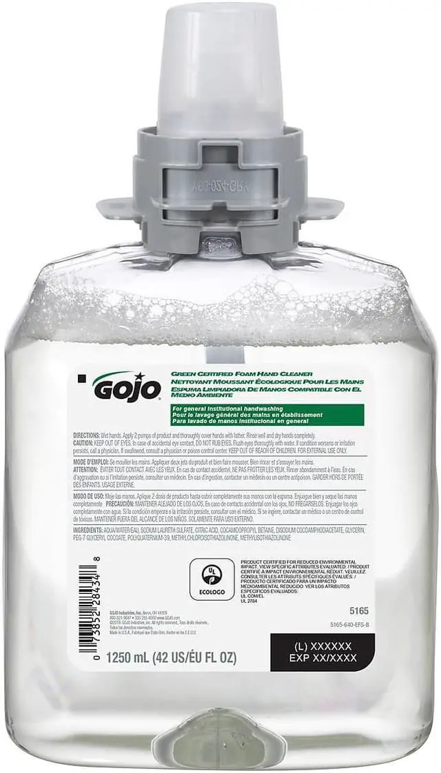 Alt view image 2 of 2 - GOJO Foaming Hand Soap Refill 42 Fl. Oz. 4/Carton 5165-04