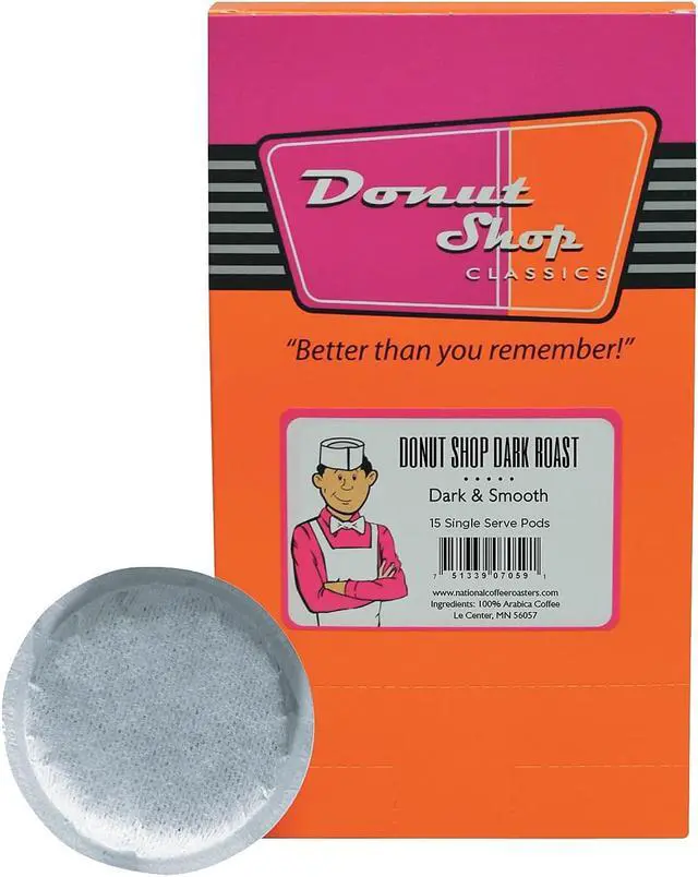 Alt view image 3 of 4 - NATIONAL COFFEE ROASTERS Donut Shop Coffee Pods Dark Roast 15/Box 8599961590