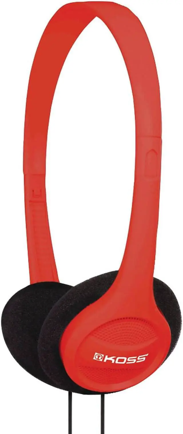 Alt view image 7 of 7 - Koss KPH7R Portable On-Ear Headphone with Adjustable Headband - Red