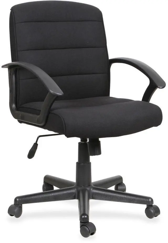 Alt view image 7 of 7 - Lorell Fabric Task Chair - Black Fabric Seat - Black Fabric Back - 1 Each