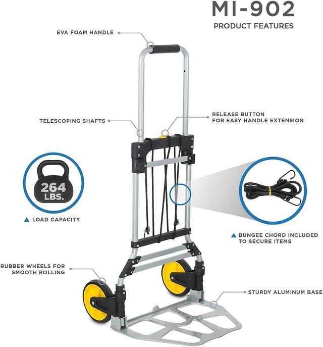 Alt view image 17 of 19 - Mount-It! Folding Hand Truck and Dolly with Telescoping Handle | 264 Lb Capacity