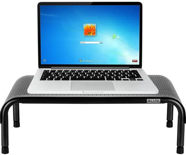 Alt view image 15 of 17 - Allsop Ergo 3 Metal Monitor Stand 10"x18"x6" Pearl/Black 31630