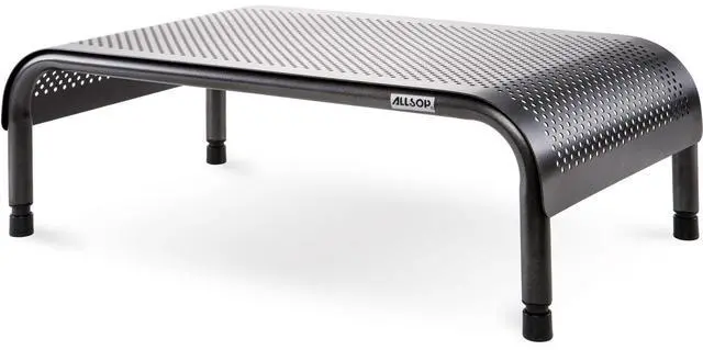 Alt view image 14 of 17 - Allsop Ergo 3 Metal Monitor Stand 10"x18"x6" Pearl/Black 31630