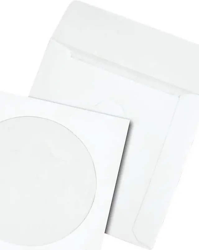 Alt view image 10 of 13 - Quality Park Tech-No-Tear Poly/Paper Cd/Dvd Sleeves, 100/Box 77203