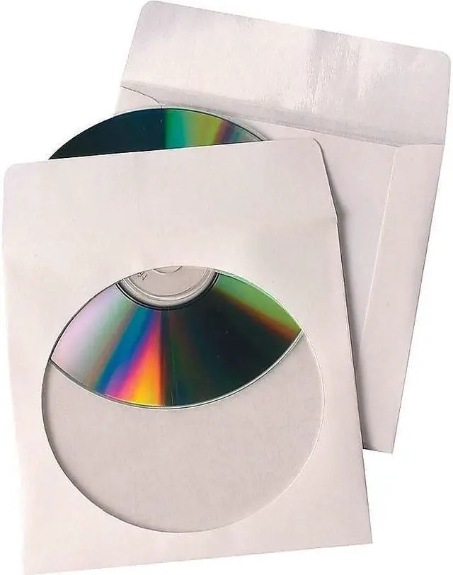Alt view image 13 of 13 - Quality Park Tech-No-Tear Poly/Paper Cd/Dvd Sleeves, 100/Box 77203