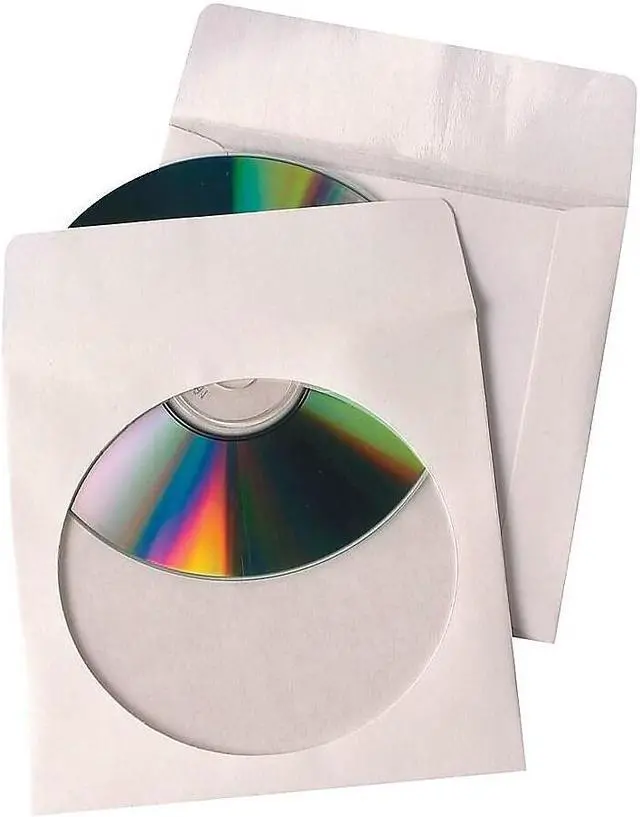 Alt view image 12 of 13 - Quality Park Tech-No-Tear Poly/Paper Cd/Dvd Sleeves, 100/Box 77203