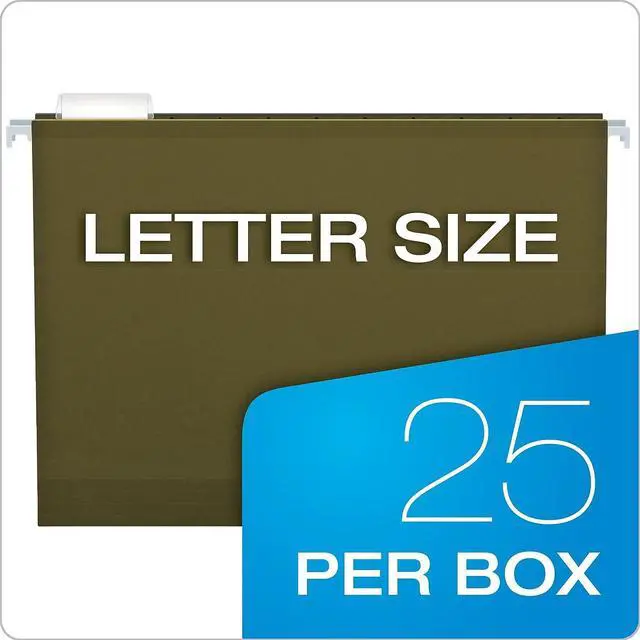 Alt view image 13 of 15 - Pendaflex Reinforced 2" Extra Capacity Hanging Folders 1/5 Tab Letter Green 25/Box 4152X2