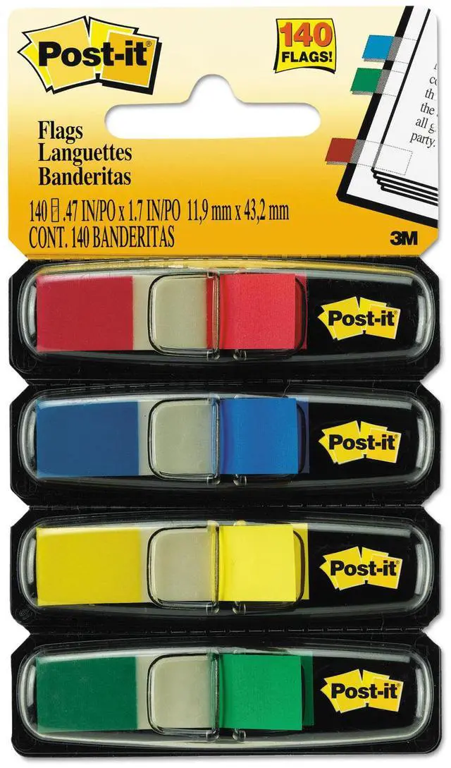 Alt view image 19 of 20 - Post-It Flags Flag,Small Sze 140/Pk,Ast 6834
