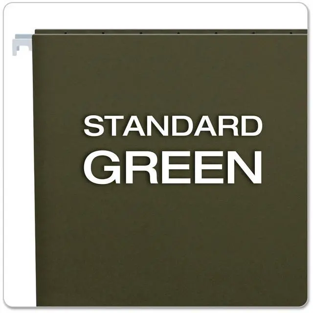 Alt view image 9 of 12 - Pendaflex Essentials Colored Hanging Folders Untabbed Letter Standard Green 25/Box 81600
