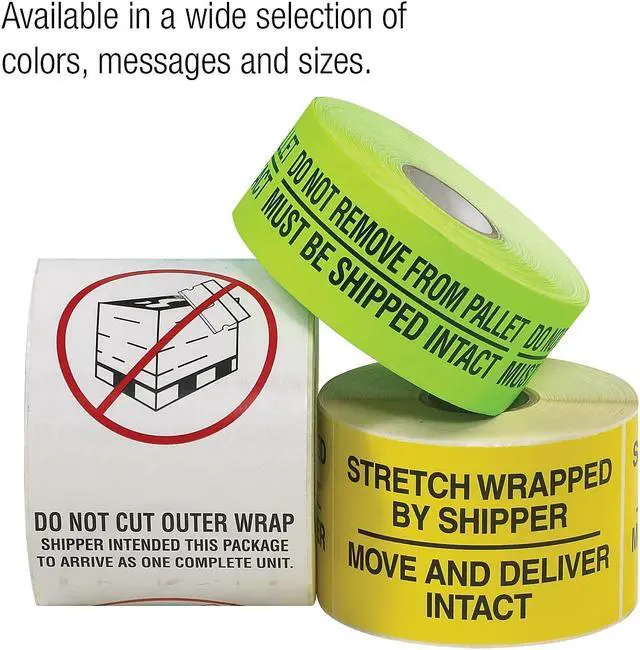 Alt view image 5 of 6 - Tape Logic Labels "Fragile Handle With Care - High Claim Value" 8" x 10" Fluo