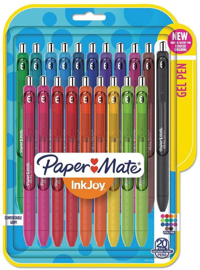 Alt view image 12 of 13 - Paper Mate InkJoy Gel Retractable Pen 0.7mm Assorted Ink 20/Pack 1951718