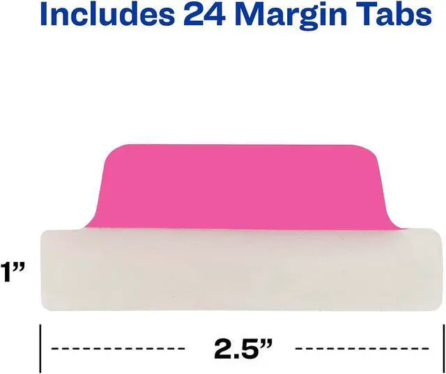 Alt view image 14 of 14 - Avery Ultra Tabs Repositionable Tabs 2.5 x 1 Neon:Green Orange Pink Yellow 24/Pk