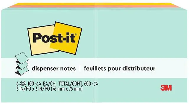 Alt view image 9 of 12 - Post-it Original Pop-up Refill 3 x 3 Assorted Marseille Colors 100-Sheet 6/Pack R330AP