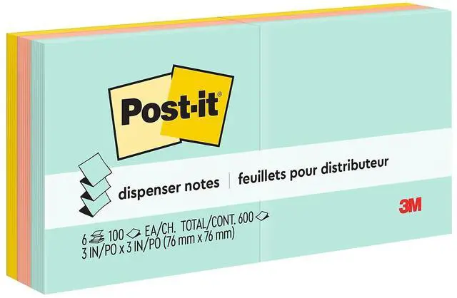 Alt view image 11 of 12 - Post-it Original Pop-up Refill 3 x 3 Assorted Marseille Colors 100-Sheet 6/Pack R330AP
