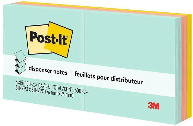 Alt view image 10 of 12 - Post-it Original Pop-up Refill 3 x 3 Assorted Marseille Colors 100-Sheet 6/Pack R330AP