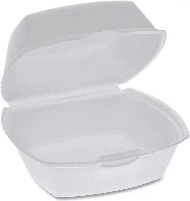 Alt view image 10 of 11 - Pactiv Foam Hinged Lid Containers, Single Tab Lock, 5.13 x 5.13 x 2.5, WE