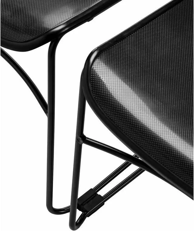 Alt view image 5 of 7 - National Public Seating Commercialine Multi-purpose Ultra Compact Stack Chair, Black