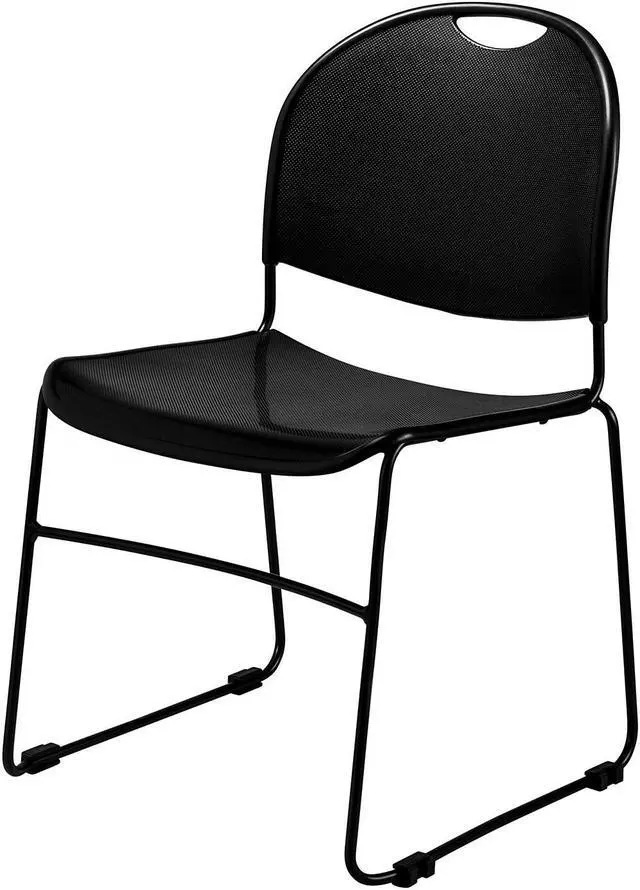 Alt view image 3 of 7 - National Public Seating Commercialine Multi-purpose Ultra Compact Stack Chair, Black