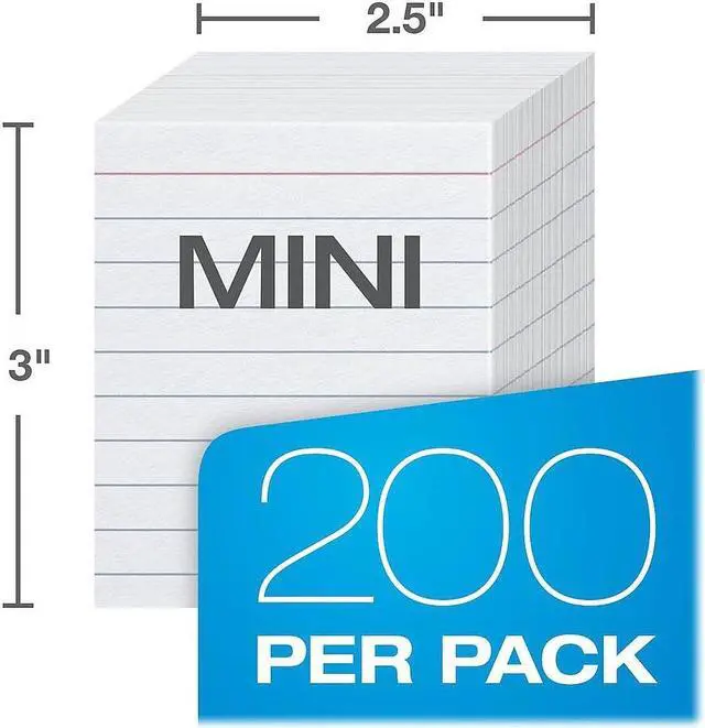 Alt view image 7 of 10 - Oxford 10009 Ruled Mini Index Cards, 3 x 2 1/2, White, 200/Pack, 1 Pack