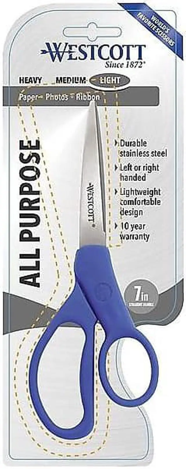Alt view image 8 of 8 - Acme United 43217 Preferred Line Steel Scissors  7in  3-1/4  L/R Hand