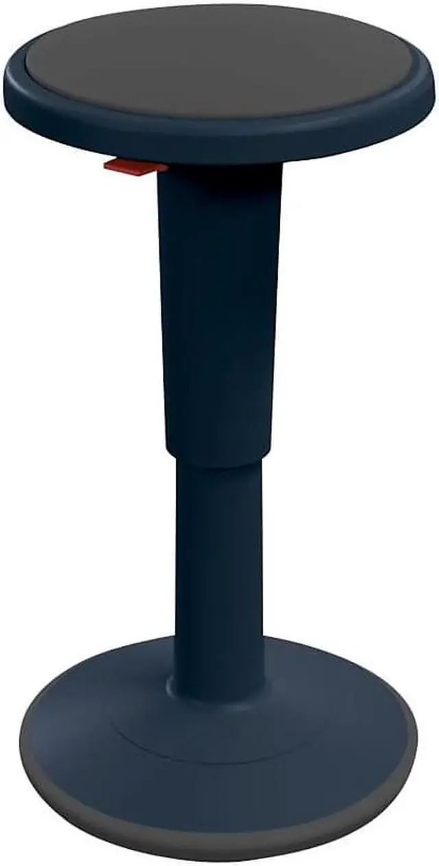 Alt view image 2 of 2 - MooreCo Hierarchy Grow Stool - Tall, Backless - Supports Up to 250 lbs - 17" to 24" Seat Height - Navy Seat, Navy Base - 50970-NAVY